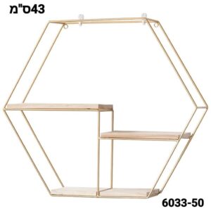 מדף קיר משושה
