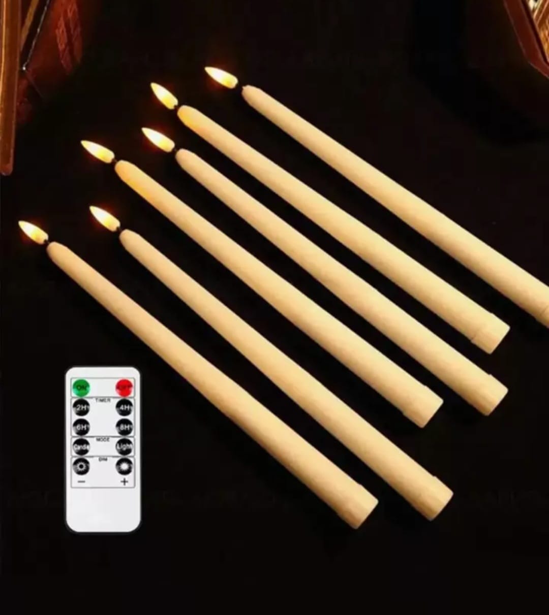 6 נרות לד קרם