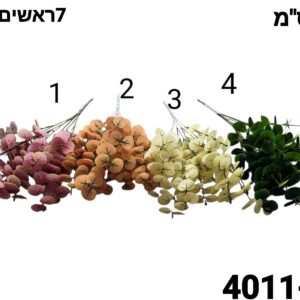 זר פרחים אקליפטוס 4 צבעים