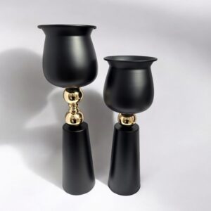 אגרטל שחור מט