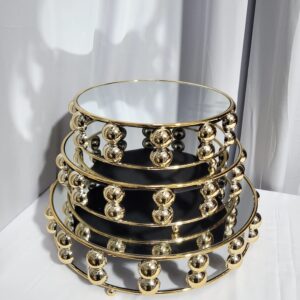 שלישיית מגשים עגולים בועות